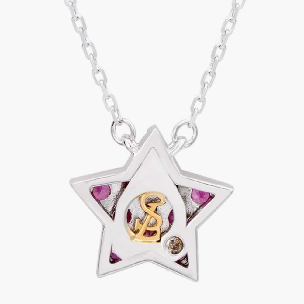 + SUZY LEVIAN + Pink Sapphire Star Pendant Necklace - Picture 2 of 4
